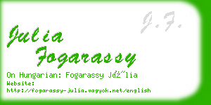 julia fogarassy business card